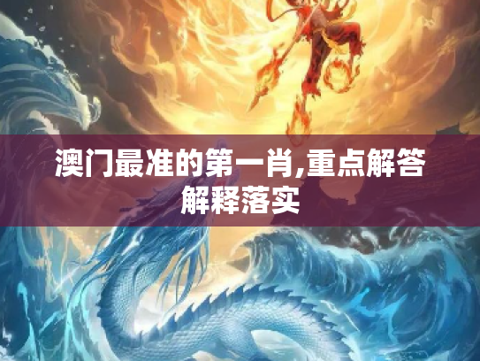 澳门最准的第一肖,重点解答解释落实
