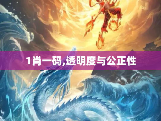 1肖一码,透明度与公正性