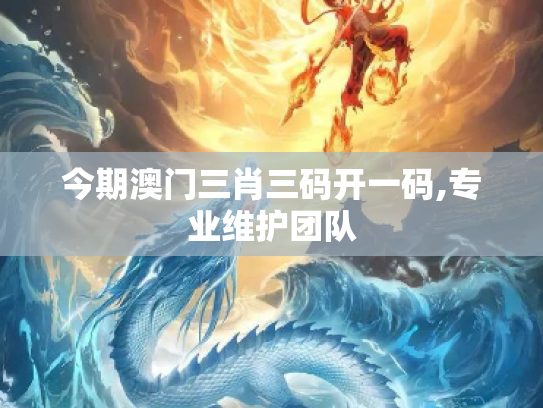 今期澳门三肖三码开一码,专业维护团队